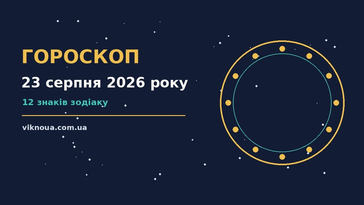 Гороскоп на 23 серпня 2026 року: корисний прогноз на день про шанси та застереження