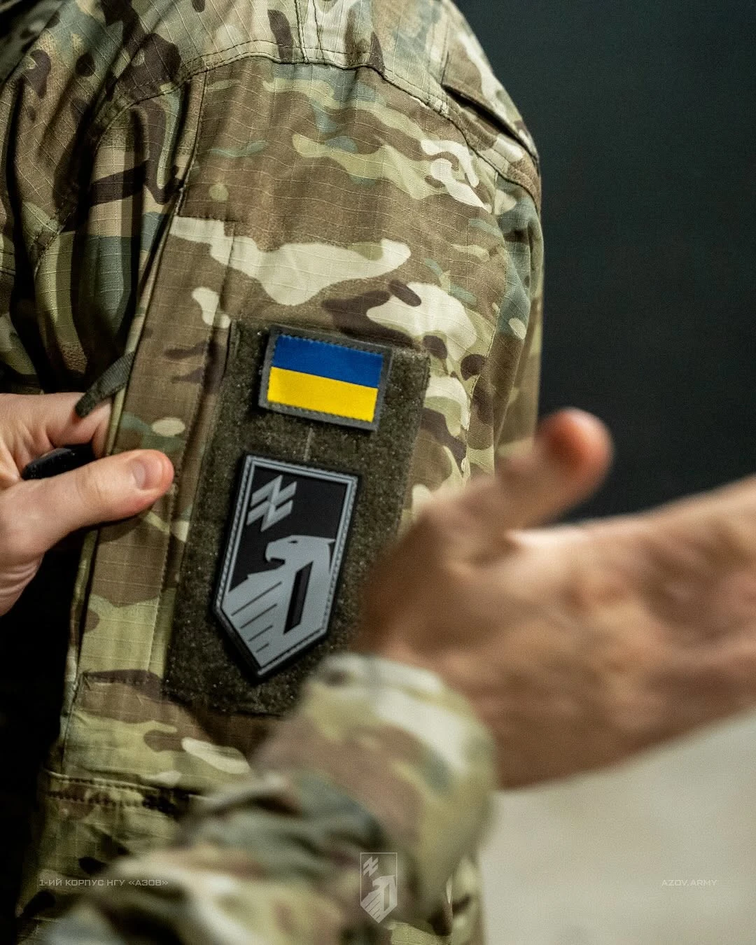 Шеврон 1 корпусу Національної гвардії «Азов» (ілюстративне фото)