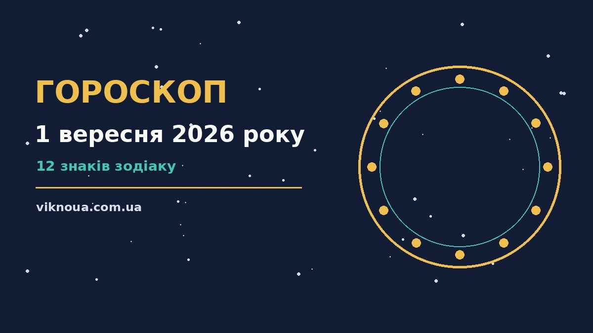 Гороскоп на 1 вересня 2026 року: корисний прогноз на день про шанси та застереження