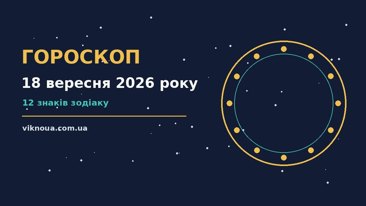Гороскоп на 18 вересня 2026 року: корисний прогноз на день про шанси та застереження