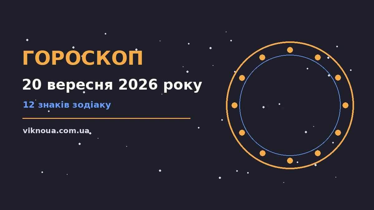 Зоряний гороскоп на 20 вересня 2026 року для дванадцяти знаків зодіаку