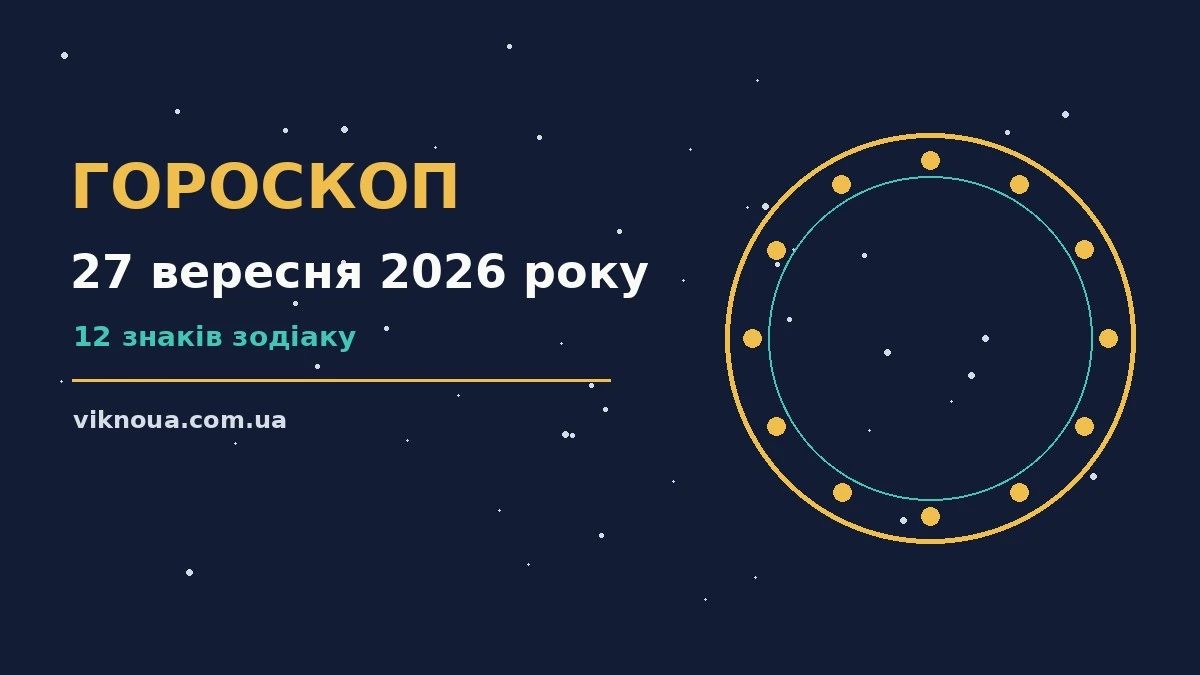 Гороскоп на 27 вересня 2026 року: корисний прогноз на день про шанси та застереження