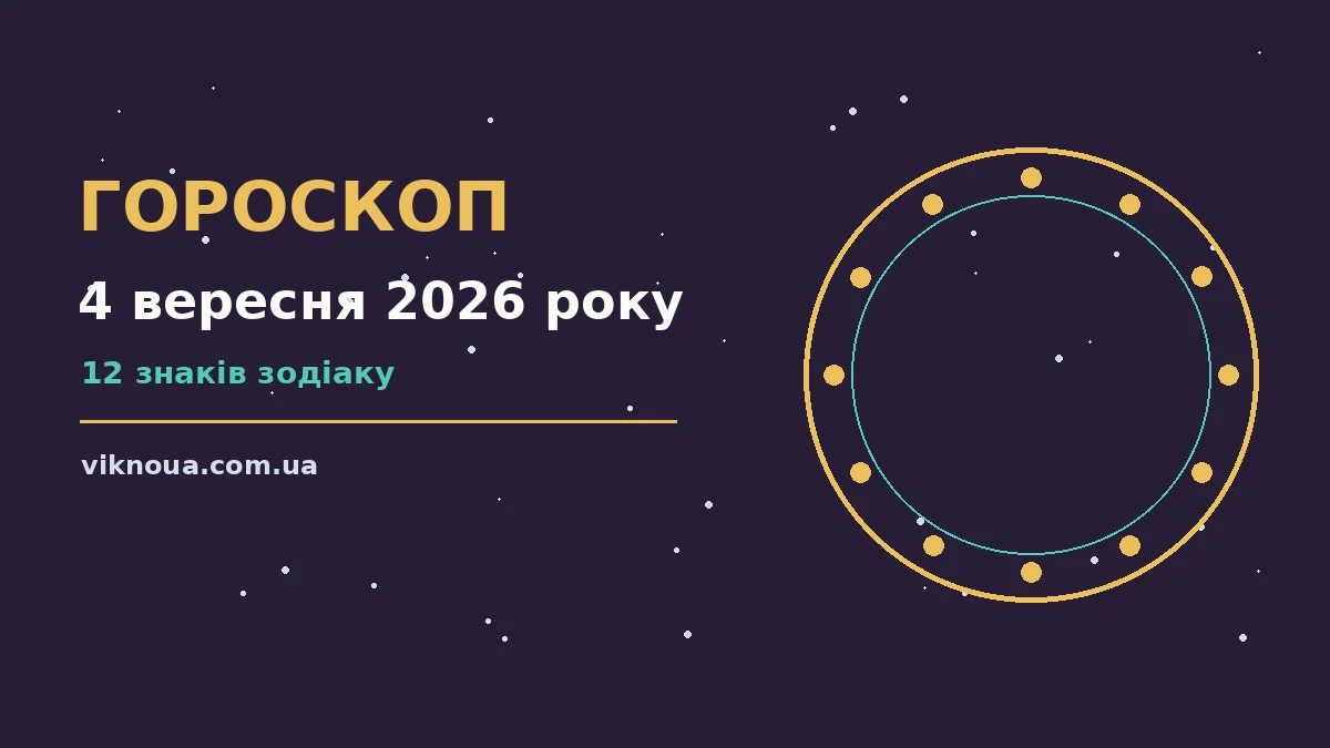 Гороскоп на 4 вересня 2026 року: корисний прогноз на день про шанси та застереження