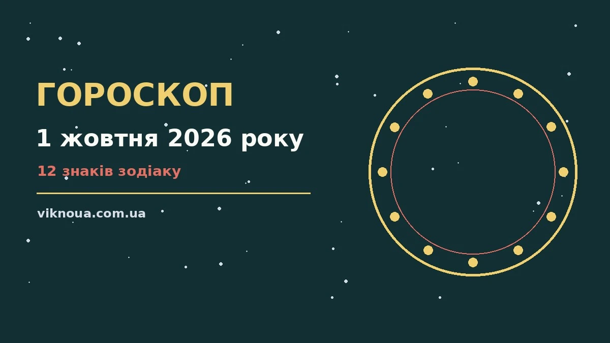 Гороскоп на 1 жовтня 2026 року: корисний прогноз на день про шанси та застереження