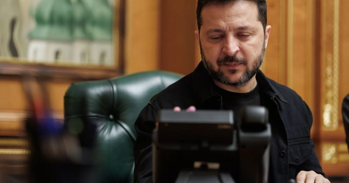 Володимир Зеленський під час телефонної розмови з Марко Рубіо